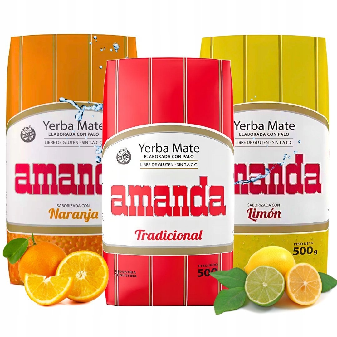 Zestaw Yerba Mate Amanda 3x500g 1,5kg (MIX - SMAKÓW)