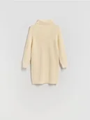 Swetry dla dziewczynek - Reserved - Dzianinowa sukienka w paski - złamana biel - miniaturka - grafika 1