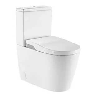 Roca Inspira In-wash zestaw WC kompakt stojący Rimless z deską myjącą biały A80306L001 - Kompakty WC - miniaturka - grafika 1