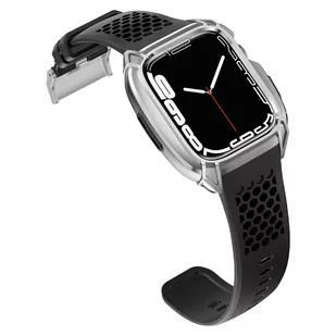 Kingxbar CYF148 2w1 pancerne etui Apple Watch SE, 6, 5, 4 (44 mm) ze stali nierdzewnej z paskiem srebrne - Akcesoria do smartwatchy - miniaturka - grafika 4