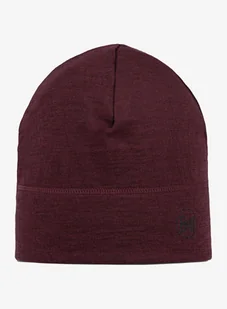 Czapka termoaktywna Buff Lightweight Merino Wool Hat - solid garnet - Czapki męskie - miniaturka - grafika 1