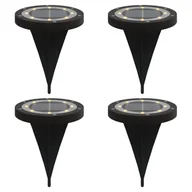 Lampy ogrodowe - vidaXL Solarne lampki gruntowe, z kolcami, 4 szt., ciepłe białe - miniaturka - grafika 1
