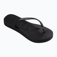Klapki i japonki damskie - Japonki damskie Havaianas Slim Flatform Sparkle black - miniaturka - grafika 1