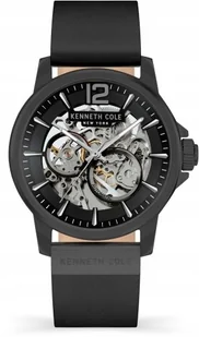 Zegarek Zegarek męski KENNETH COLE KCWGE2124702 czarny klasyczny skeleton - Zegarki męskie - miniaturka - grafika 1