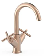 Baterie umywalkowe - Bateria umywalkowa TRES Montblanc 24-K Matowe Różowe złoto 28310301OPM - miniaturka - grafika 1