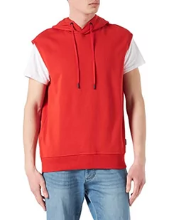 Sisley Bluza męska z kapturem, Czerwony 29 l, XL - Bluzy męskie - miniaturka - grafika 1