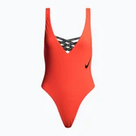 Stroje kąpielowe - Strój pływacki jednoczęściowy damski Nike Sneakerkini U-Back - miniaturka - grafika 1