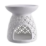 Aromaterapia - Lumarko Porcelanowy Kominek Zapachowy Dek. Romby 11x11x11,5 Cm! - miniaturka - grafika 1