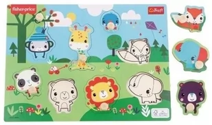 Układanka drewniana ZWIERZĄTKA Puzzle TREFL 61535 - Układanki dla dzieci - miniaturka - grafika 1