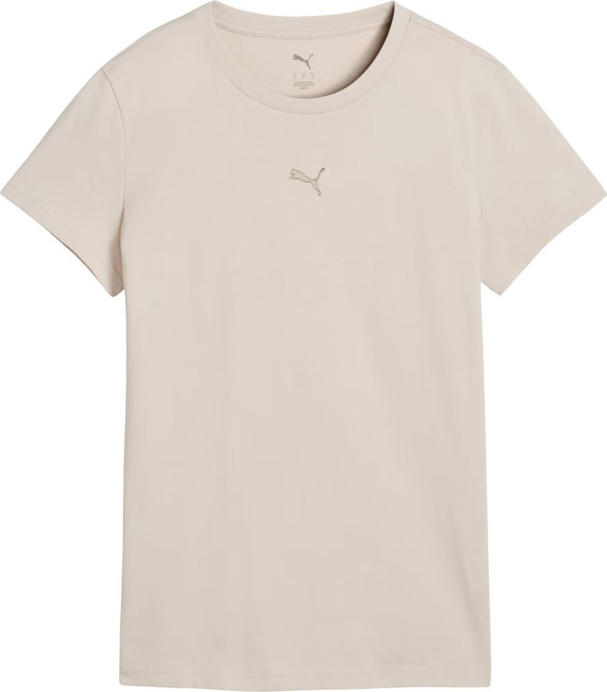 Puma Koszulka damska Puma Ess Centered Cat Logo Tee jasnobeżowa 692916 82 M