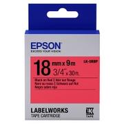 Etykiety do drukarek - Epson Label Cartridge Pastel LK-5RBP Black/Red 18mm 9m C53S655002 - miniaturka - grafika 1