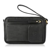 Nerki - Skórzana Saszetka Męska Do Ręki Vintage Paolo Peruzzi T-56-Hbl - miniaturka - grafika 1