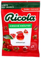 Cukierki - Ricola, cukierki ziołowe bez cukru, wiśnia z ziołami, 75g - miniaturka - grafika 1