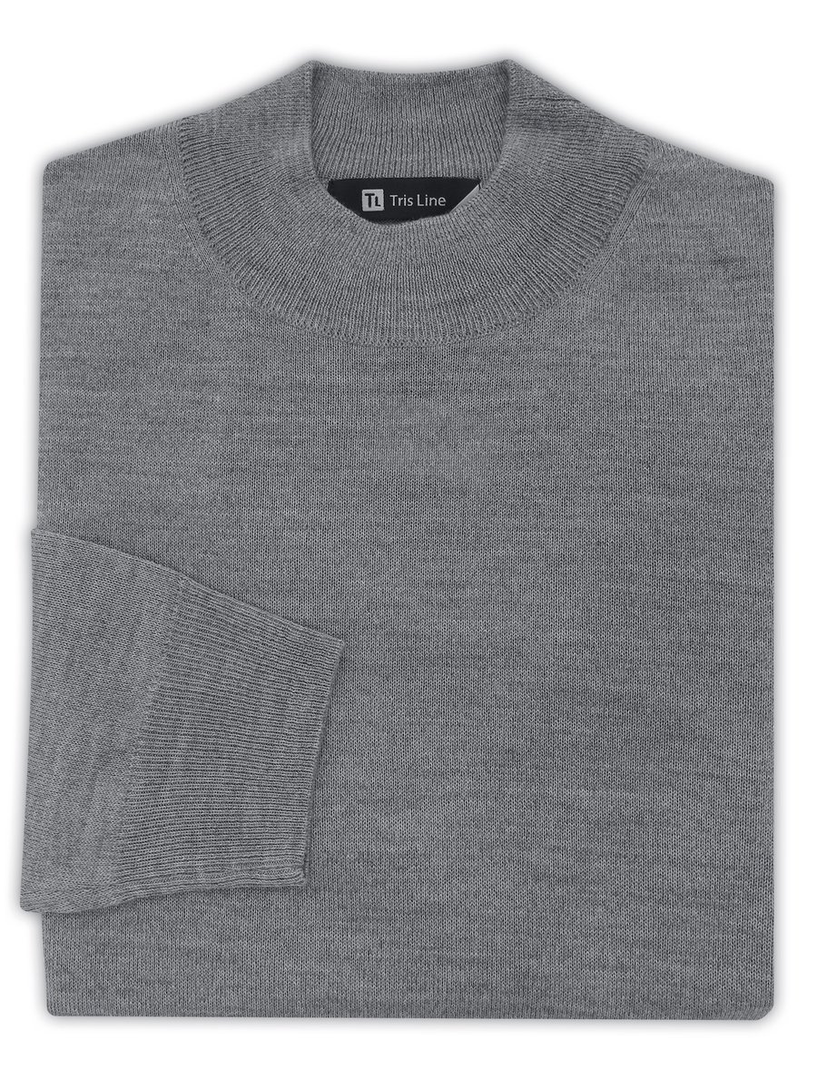 Szary sweter męski - półgolf SW89 r. XL