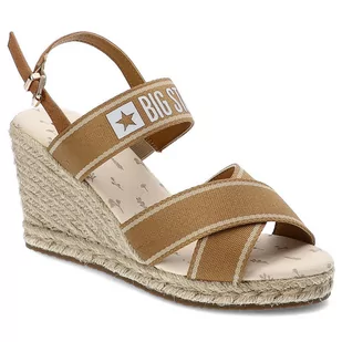 Beżowe Sandały Big Star Stylowe Espadryle Damskie - Espadryle damskie - miniaturka - grafika 1