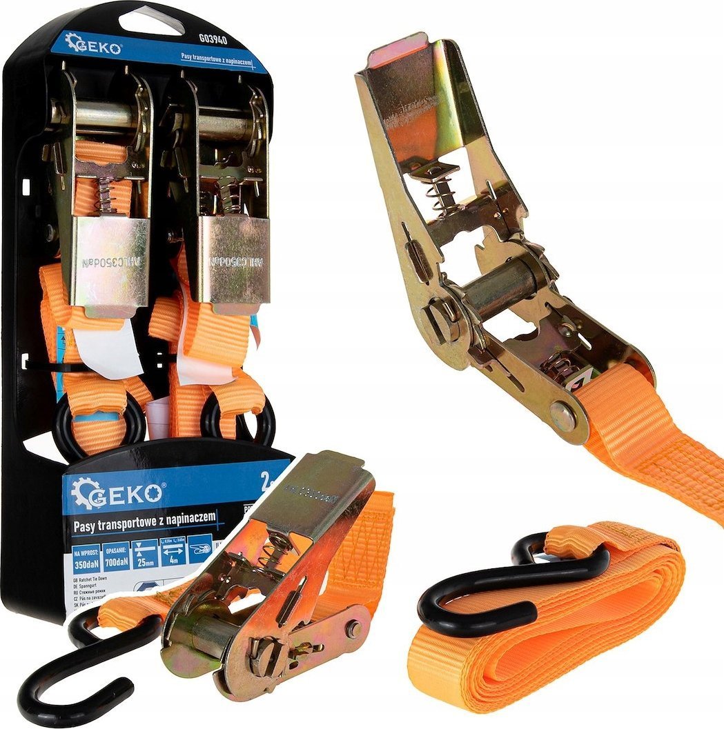 Pasy transportowe z napinaczem 4mx25mm 700kg 2szt. 10