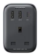 Złącza, przejściówki, adaptery - Ugreen CD314 EU / UK 2x USB-A 1x USB-C AC - miniaturka - grafika 1
