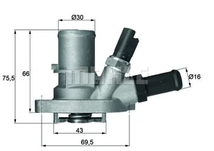 Termostat, płyn chłodzący Mahle TI 149 88 - Termostaty - miniaturka - grafika 1