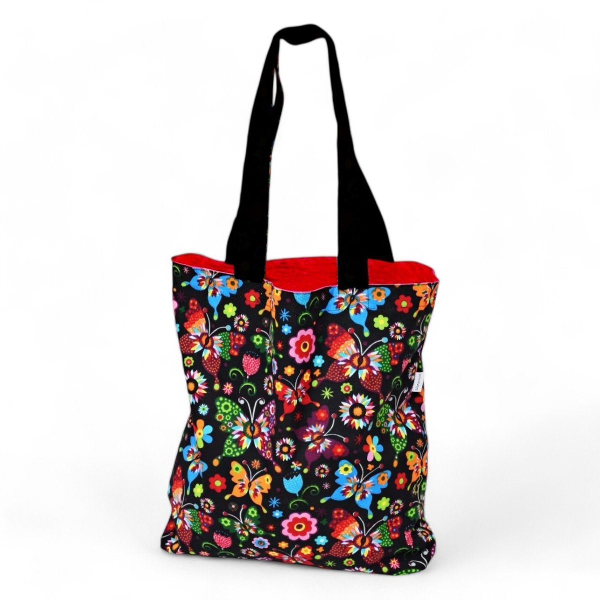 Torba shopperka torba shopper na zakupy motyle folk
