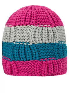Czapki dla dzieci - Döll Dzianinowa czapka w kolorze różowo-szaro-niebieskim - grafika 1