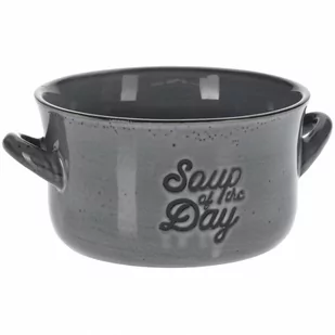 Miska na zupę, bulionówka do zupy, ceramiczna, 650 ml, szara kod: O-139011-S - Miski i półmiski - miniaturka - grafika 1