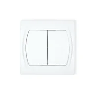 Wyłączniki światła i elektryczne - Włącznik 2-grupowy biały Logo - miniaturka - grafika 1