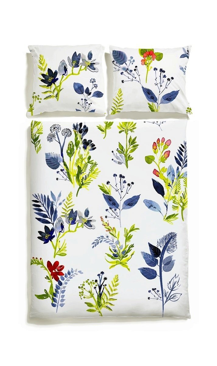 Komplet pościeli WHITE POCKET Kwiatowy sen, 200x200 cm + 2 poszewki na poduszkę, 50x60 cm