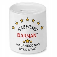 Skarbonki - SKARBONKA DLA BARMANA NAJLEPSZY BARMAN PREZENT z Nadrukiem ze Zdjęciem - miniaturka - grafika 1