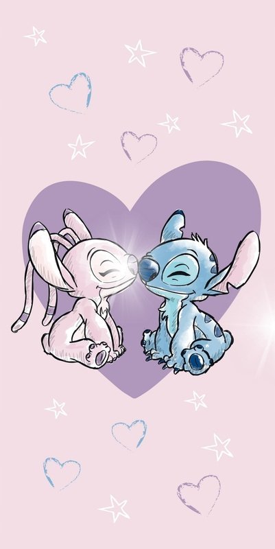 Ręcznik Disney Lilo i Stitch trwały nadruk miękki materiał 70x140cm bawełna