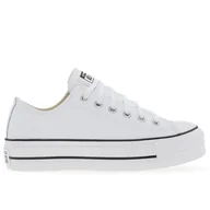 Trampki damskie - Buty Converse Chuck Taylor All Star Lift Platform Leather 561680C - białe - miniaturka - grafika 1