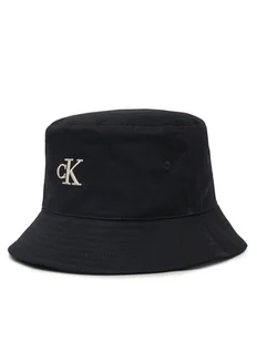 Calvin Klein Jeans Kapelusz Embroidered Monogram Bucket Hat LV04K5020G Czarny - Czapki damskie - miniaturka - grafika 1