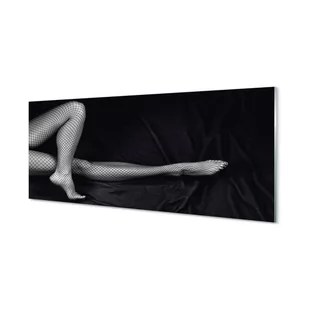Panel szklany Nogi kabaretki czarno białe 125x50 cm - Dekoracje domu - miniaturka - grafika 1