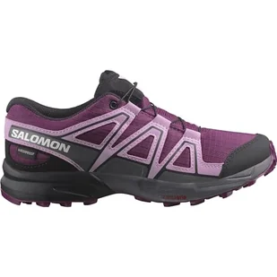 Salomon Dziecięce buty Speedcross Climasalomon Waterproof Hiking Shoe, Plum Caspia Orchid Bouquet Black, 32 EU - Buty dla chłopców - miniaturka - grafika 1