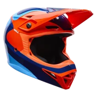 Kaski motocyklowe - Kask Cross BELL MX10 MIPS Wave Pomarańczowy/NiebieskiS - miniaturka - grafika 1