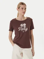 Koszulki i topy damskie - Roxy T-Shirt Oceanwave ERJZT06096 Beżowy Loose Fit - miniaturka - grafika 1