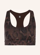Biustonosze - Sweaty Betty Biustonosz Sportowy Super Soft Reversible Yoga Model Dwustronny braun - miniaturka - grafika 1
