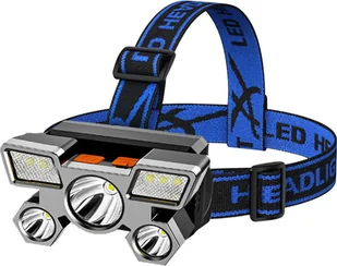 Akumulatorowa latarka czołowa LED, superjasna latarka czołowa USB, wodoodporna, lekka latarka czołowa IPX46, 4 tryby światła, do biwakowania, wędkowania, na zewnątrz, biegania, turystyki pieszej - Latarki - miniaturka - grafika 1