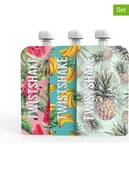 Butelki dla niemowląt - Twistshake Saszetki wielorazowe (3 szt.) ze wzorem - miniaturka - grafika 1