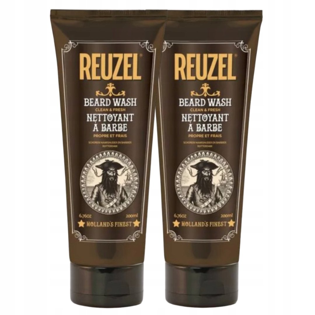 Zestaw Reuzel Szampon do brody nawilżający Beard Wash 200ml x 2szt