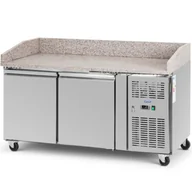 Szafy i witryny chłodnicze - Stół chłodniczy do pizzy 2 komory na kółkach 390 l 150.5 x 80 x 100 cm - miniaturka - grafika 1
