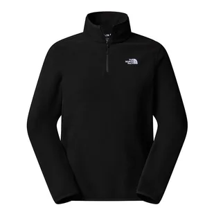 Bluza męska The North Face Glacier 1/4 Zip Fleece 0A8D0QJK31 - czarna - Bluzy męskie - miniaturka - grafika 1