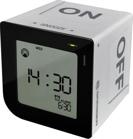 Bresser Budzik stołowy Bresser FlipMe, srebrny