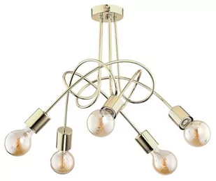 Alfa sosnowscy Żyrandol nowoczesny 5 punktowy TANGO GOLD śr. 50cm złoty 28315 - Lampy sufitowe - miniaturka - grafika 1