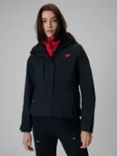Kurtki i kamizelki sportowe damskie - 4F Kurtka trekkingowa membrana 10000 damska - czarna XXL - miniaturka - grafika 1
