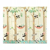 Maty piankowe - 4Fizjo, Mata Piankowa XPE, składana, edukacyjna, duża, Pandy - miniaturka - grafika 1