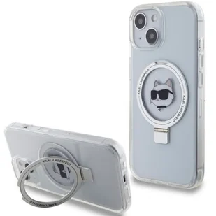 Karl Lagerfeld KLHMP15SHMRSCHH iPhone 15 6.1" biały/white hardcase Ring Stand Choupette Head MagSafe - Etui i futerały do telefonów - miniaturka - grafika 1