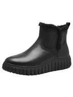 Kozaki damskie - Tamaris Comfort damskie buty z podszewką WarmInsole, TEX i Extra Grip, modne kozaki, Black Nappa, 38 EU, Czarna papka, 38 EU - miniaturka - grafika 1