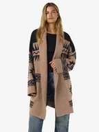 Swetry damskie - Noisy may Kardigan w kolorze jasnobrązowo-czarnym - miniaturka - grafika 1