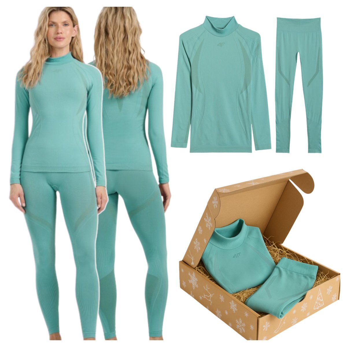 Damski komplet termoaktywny 4F 4FSkin z pudełkiem prezentowym XS/S