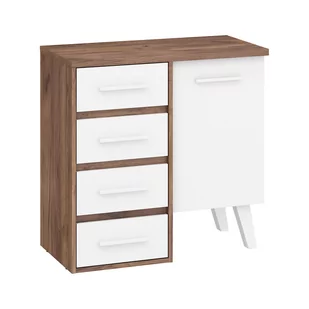 Komoda 1D4S NOR-03 Nordis MebloCross Craft Złoty / Biały Mat - Komody - miniaturka - grafika 1
